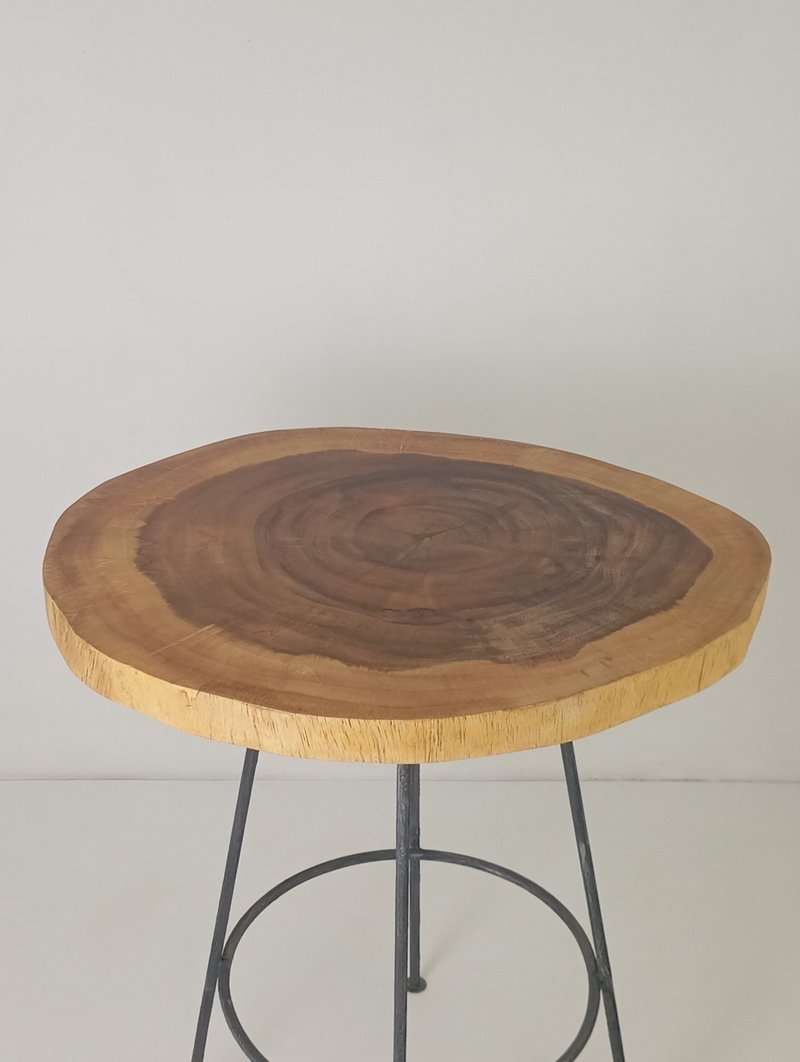 圆形木质桌面 - 餐桌/书桌 - 木头 咖啡色