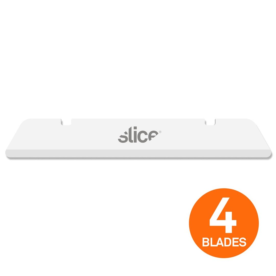 【Slice】多用途陶瓷替刃 -长刃 -圆 -4入组 - 剪刀/拆信刀 - 瓷 白色