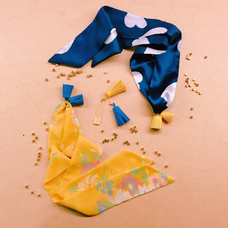 Goody Bag -【2+1福袋】 886 一个人更好（A+B） - 项链 - 丝．绢 黄色