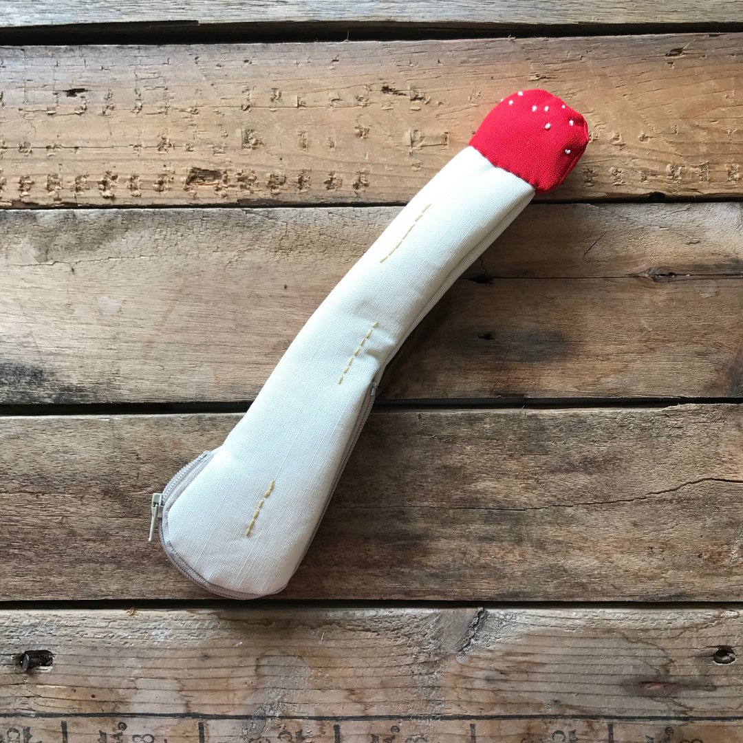 红蘑菇/餐具袋 - 收纳用品 - 棉 红色