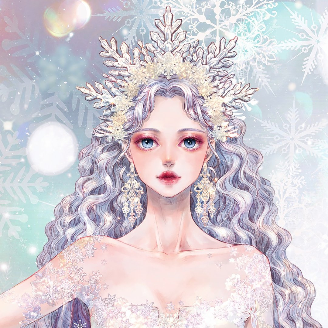 雪国皇冠贴纸 (8色) - 贴纸 - 纸 