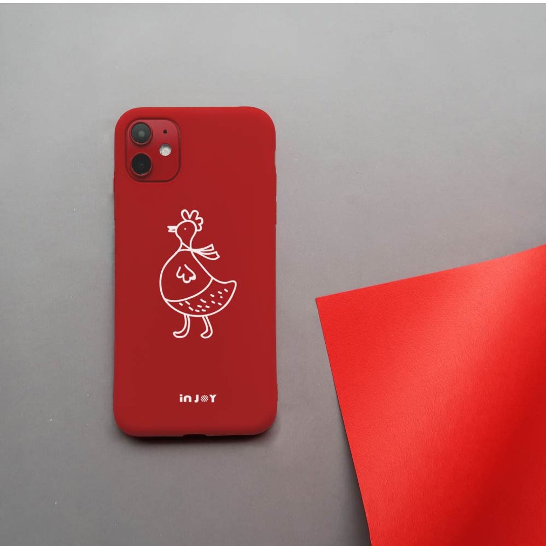 iPhone 11/11max/SE2/12/12mini 鸡会来了手机壳 /保护套 - 手机壳/手机套 - 塑料 红色