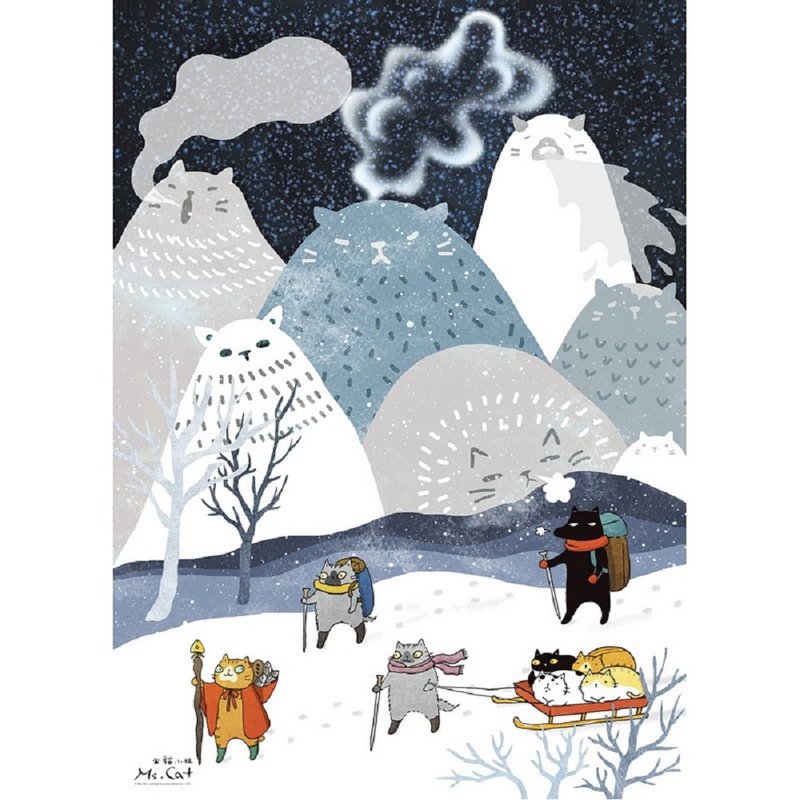 500片拼图-穿越雪猫国(插画家:猫小姐 Ms. Cat) - 拼图 - 纸 