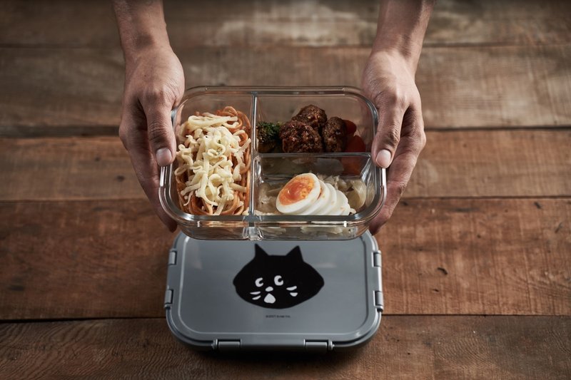 FUSHIMA X NYA- 全隔玻璃保鲜盒1000ML - 便当盒/饭盒 - 玻璃 透明