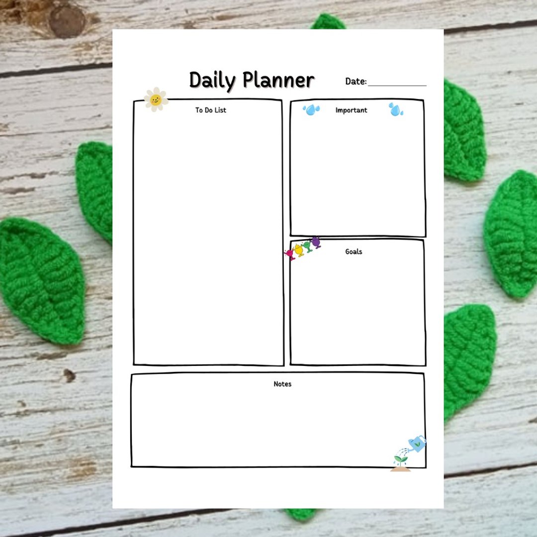 Digital Daily Planner To do list Downloadable File PDF Print 8.5x11 inch - 其他数码商品 - 其他材质 