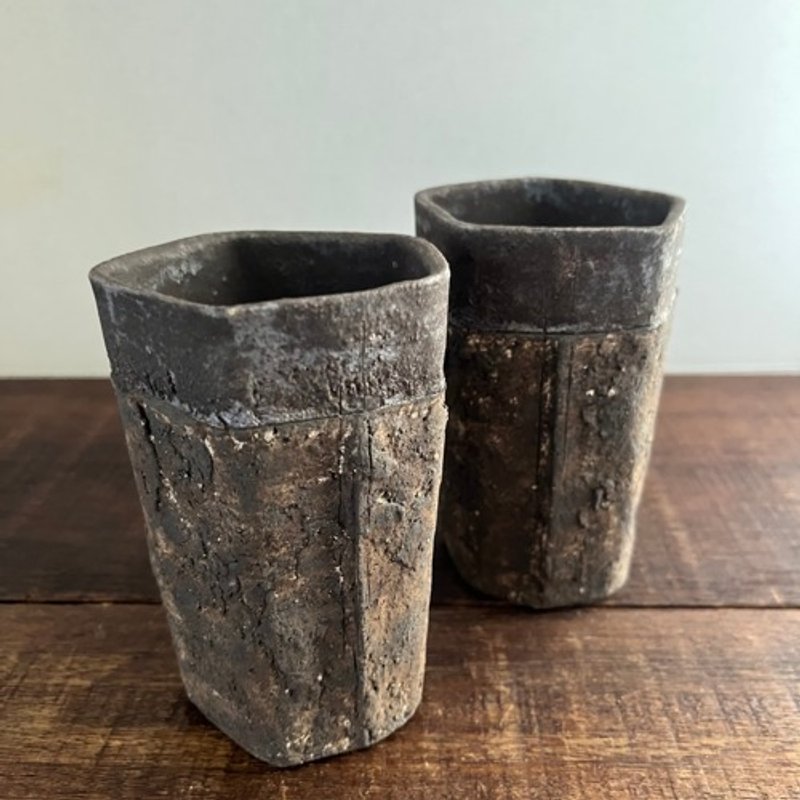 Pinkoi 代购 -  黑釉黑泥色“Mato”杯（玻璃杯）（noppo GOKAKU） - 咖啡杯/马克杯 - 陶 