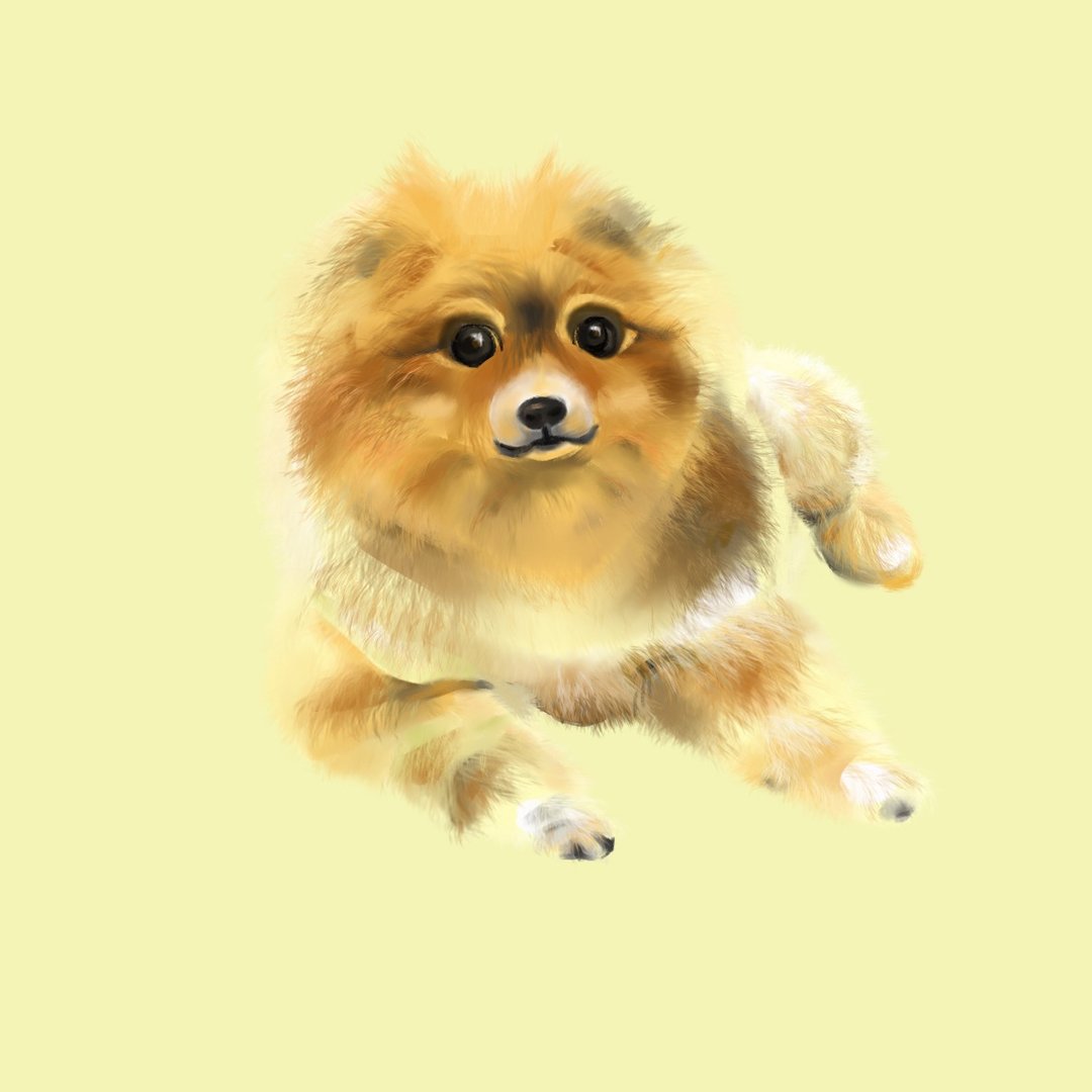 电绘-定制宠物猫狗画像委托肖像画 -似颜绘-毛孩纪念 - 喜帖 - 其他材质 粉红色