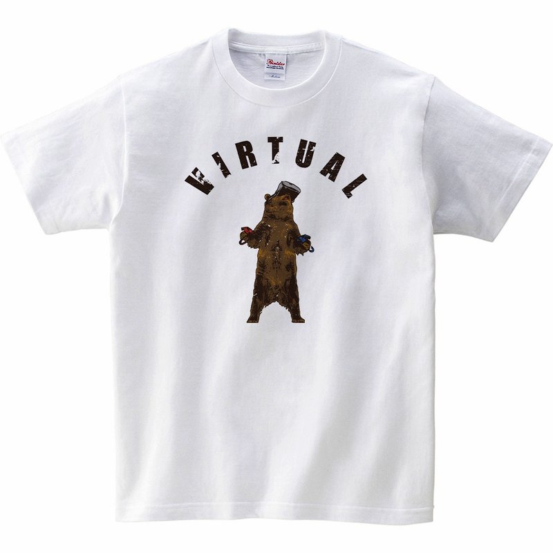 儿童T恤/ VR bear - 童装上衣 - 棉．麻 白色