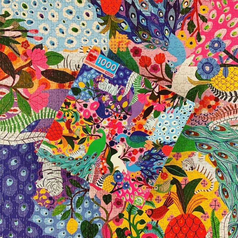 eeBoo 1008片拼图-孔雀园 Peacock Garden - 拼图 - 纸 多色
