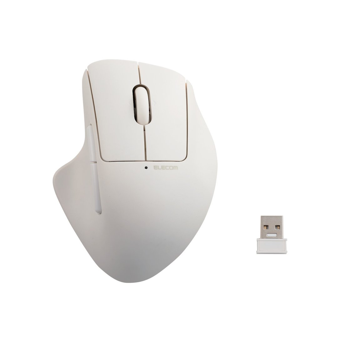 ELECOM Shellpha 静音双模人体工学 5 键鼠标-白 S - 电脑配件 - 其他材质 白色