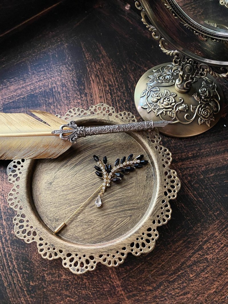 【圣诞优惠】【送礼】黛西的风华 水滴钻胸针 - 胸针 - 其他材质 