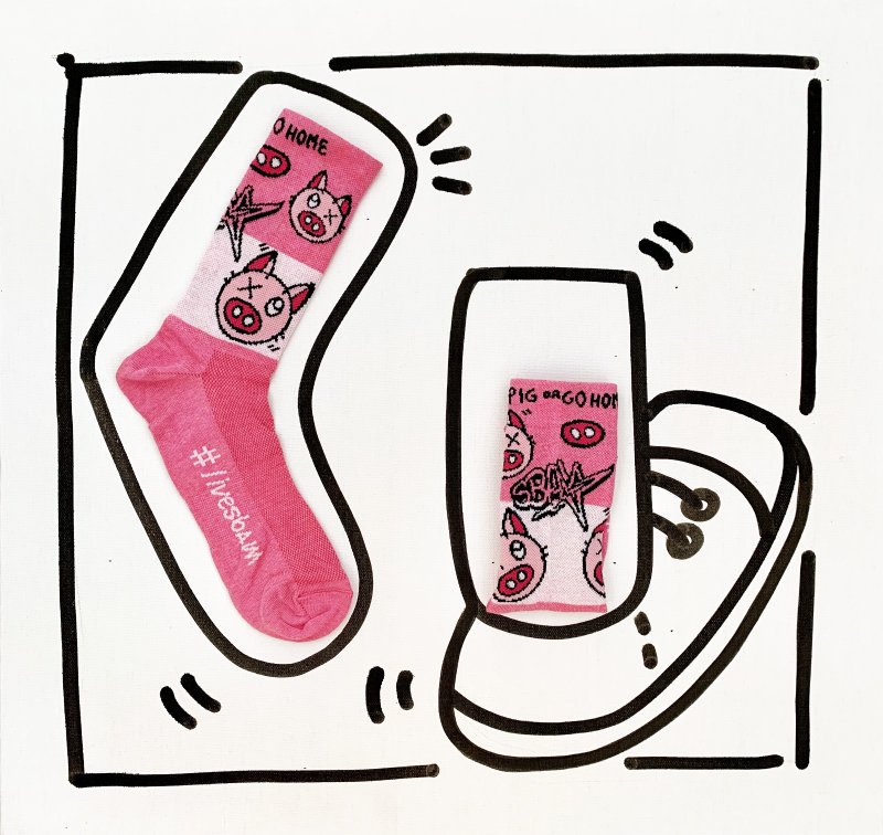 意大利Italy 潮流运动袜livesbam 意大利经典原创设计制造 GO PIG - 袜子 - 其他材质 