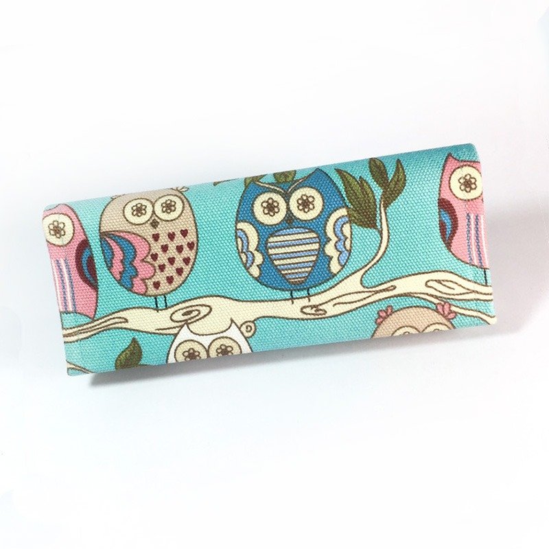 珠帆布长夹_猫头鹰款 - 皮夹/钱包 - 棉．麻 多色