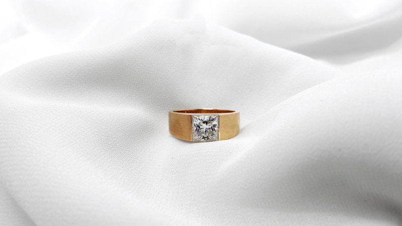 莫桑钻 | 阿波罗之心钻石男戒  | 台中门市 | 可升级K金真钻 - 戒指 - 纯银 