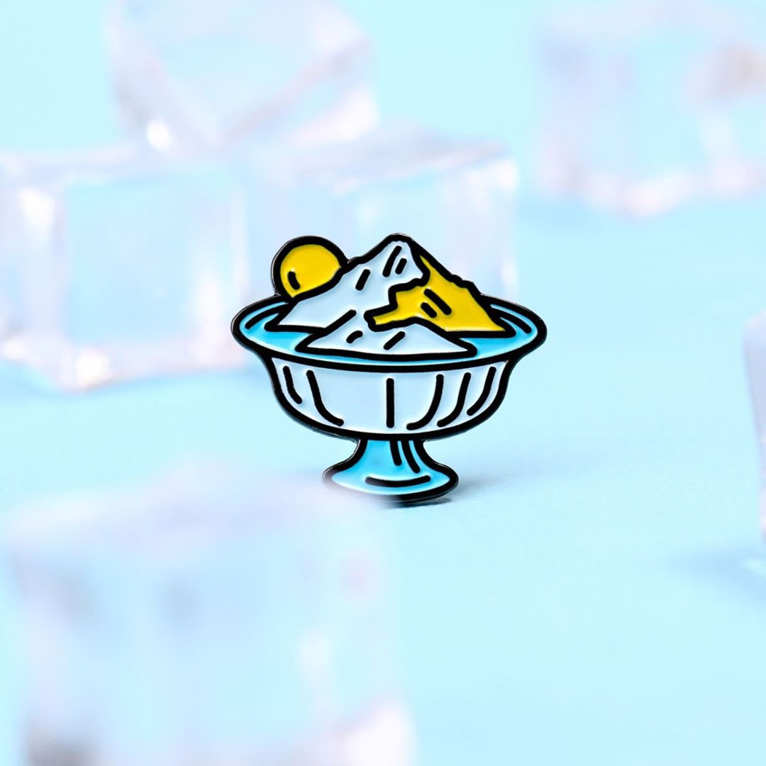 台湾好食徽章/胸章 玉山冰菓 台湾纪念品/礼物 - 徽章/别针 - 其他金属 