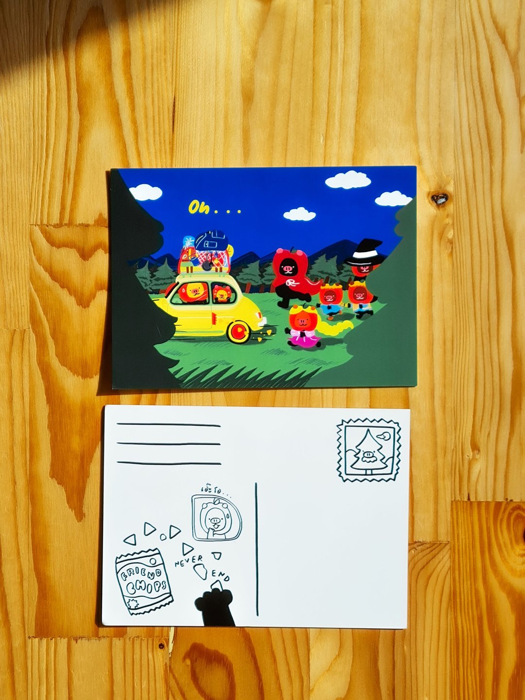 Friendchip never ends Postcard - 卡片/明信片 - 纸 蓝色