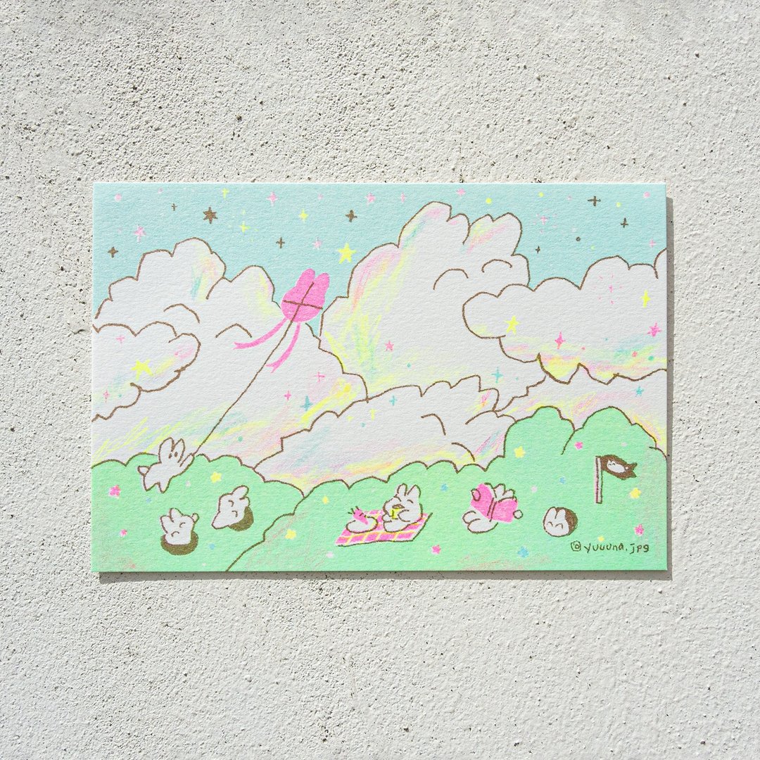 【明信片】悠闲兔日 - 卡片/明信片 - 纸 多色
