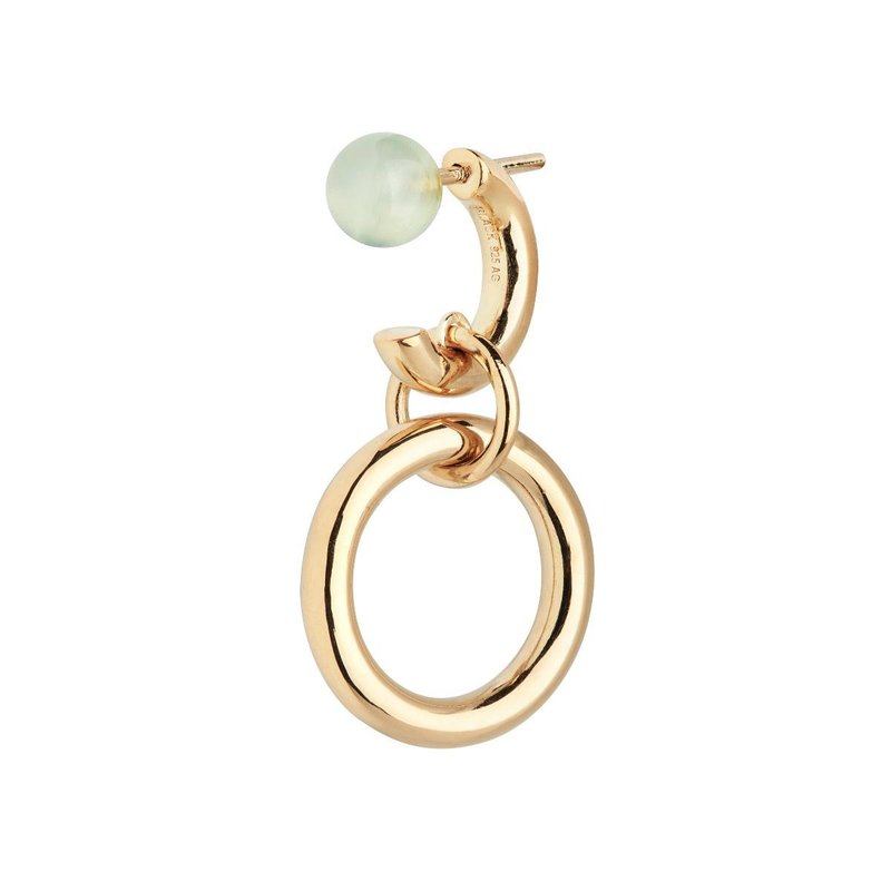 Anita 葡萄石耳环 纪念款 - 耳环/耳夹 - 纯银 