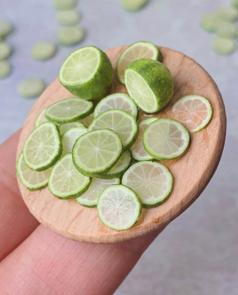 Miniature lime (cane). TUTORIAL polymer clay. Mini fruits. 教程. 微型. 酸橙 - 线上课程/教学影片 - 其他材质 