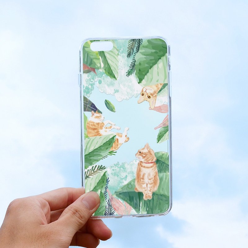 小橘猫森林浮雕空压壳-iPhone/三星,HTC.OPPO.ASUS/手机壳 - 手机壳/手机套 - 塑料 绿色