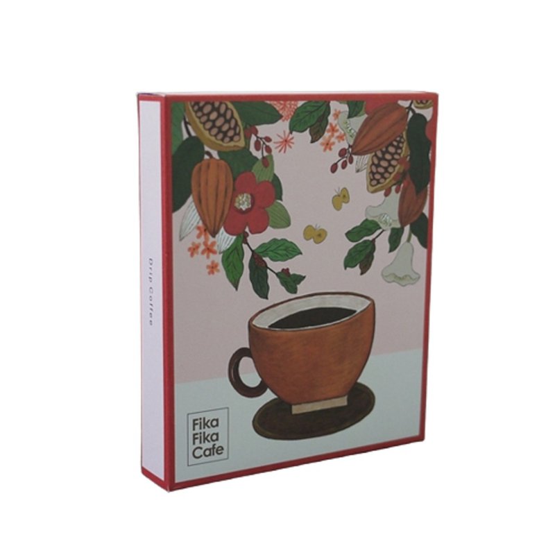 综合豆款  经典西雅图  联名插画家米力 挂耳包2入组 - 咖啡 - 新鲜食材 咖啡色