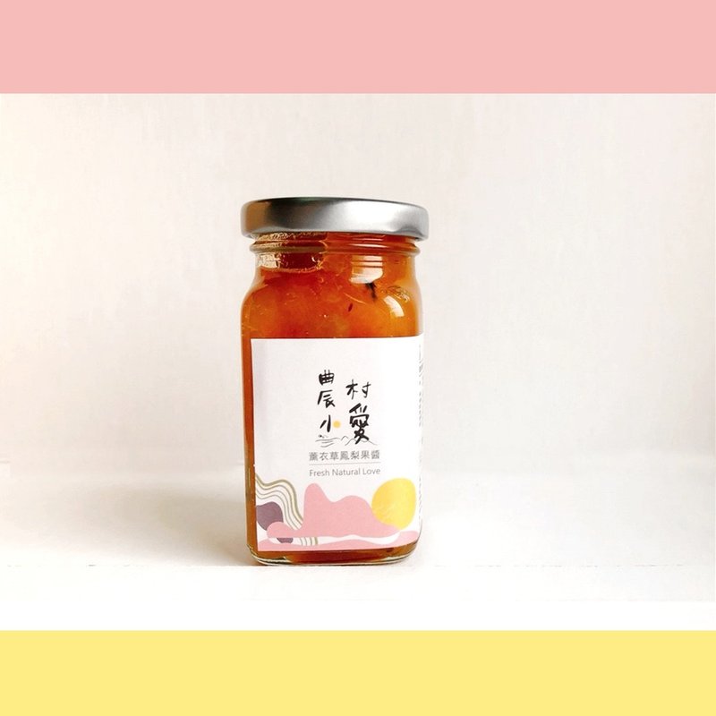 有机凤梨薰衣草果酱 - 果酱/抹酱 - 玻璃 橘色