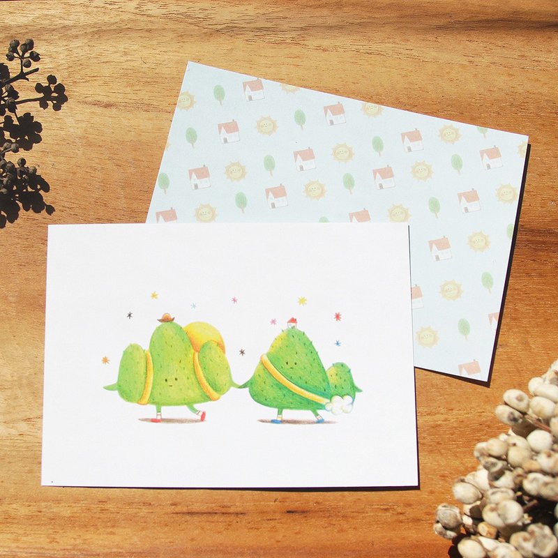 靠山 / 明信片 - 卡片/明信片 - 纸 绿色