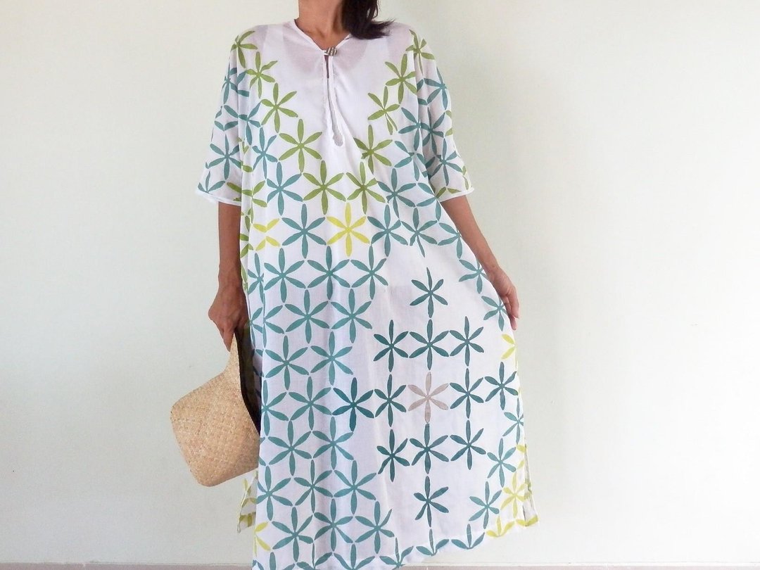 [Resale] Cotton long shirt one-piece dress made from pattern - 洋装/连衣裙 - 棉 