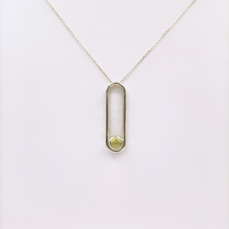 Floating Light III 橄榄石纯银吊坠 - 项链 - 其他材质 银色