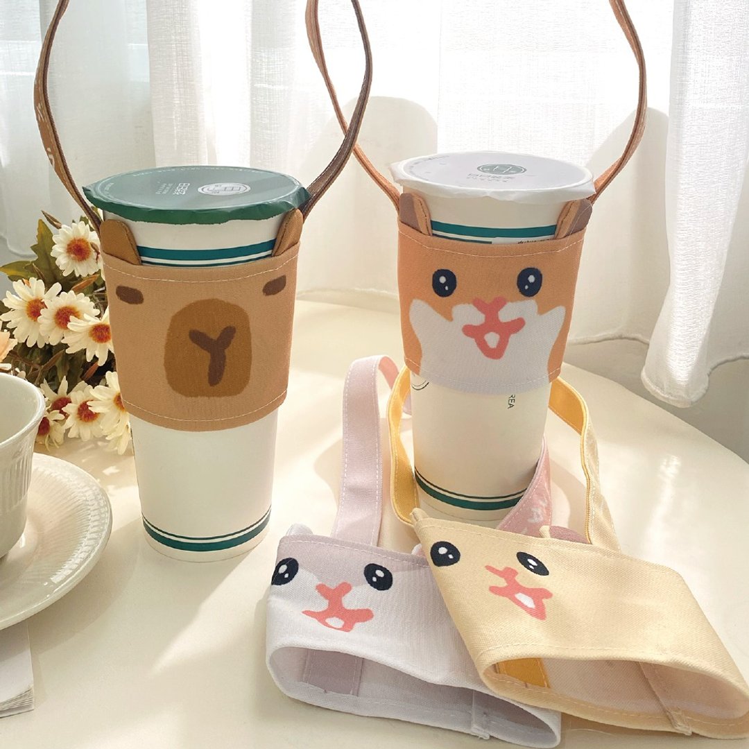 水豚仓鼠造型饮料提袋 - 随行杯提袋/水壶袋 - 其他材质 