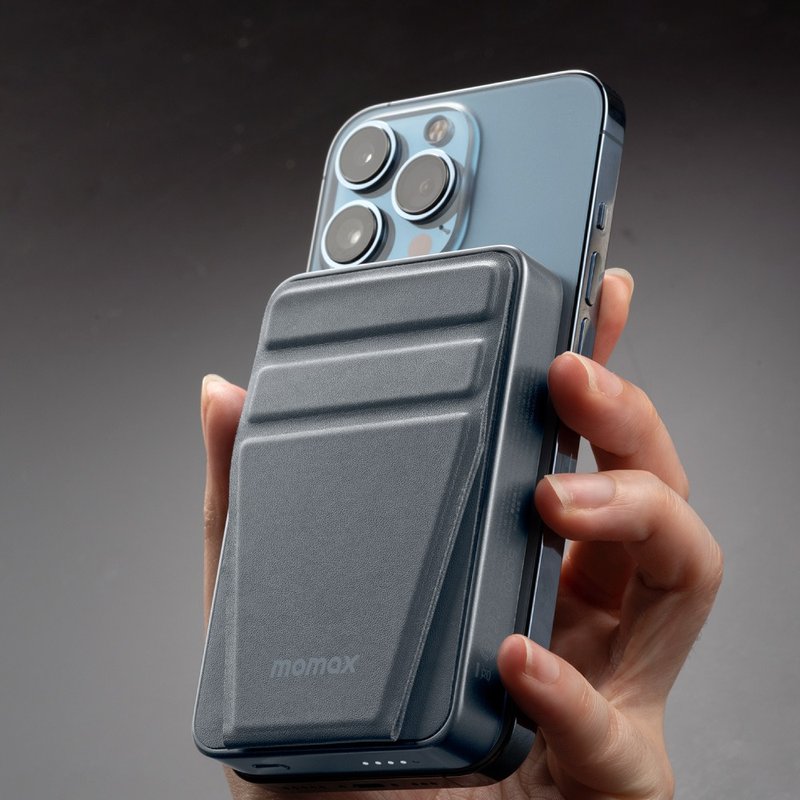 Momax Q.Mag Power 8 磁吸无线充行动电源5000mAh(附支架)IP108 - 充电宝/传输线 - 其他材质 灰色
