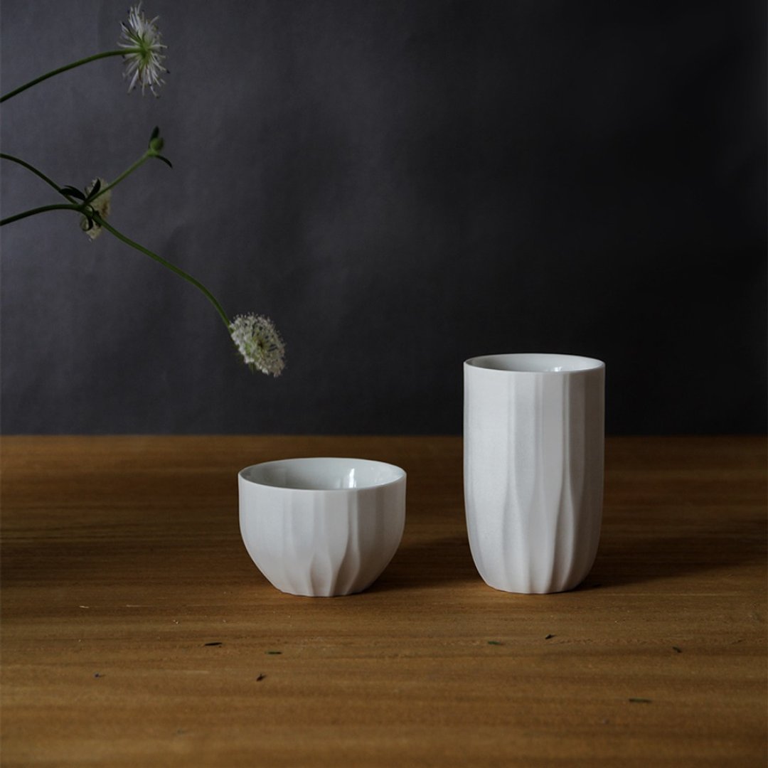 Toast Living FLOW 双层茶杯 - 茶具/茶杯 - 陶 白色