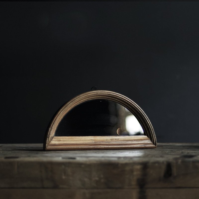 DIAGRAM MIRROR Semicircle 复古几何木框镜/半圆形 - 其他 - 其他金属 银色