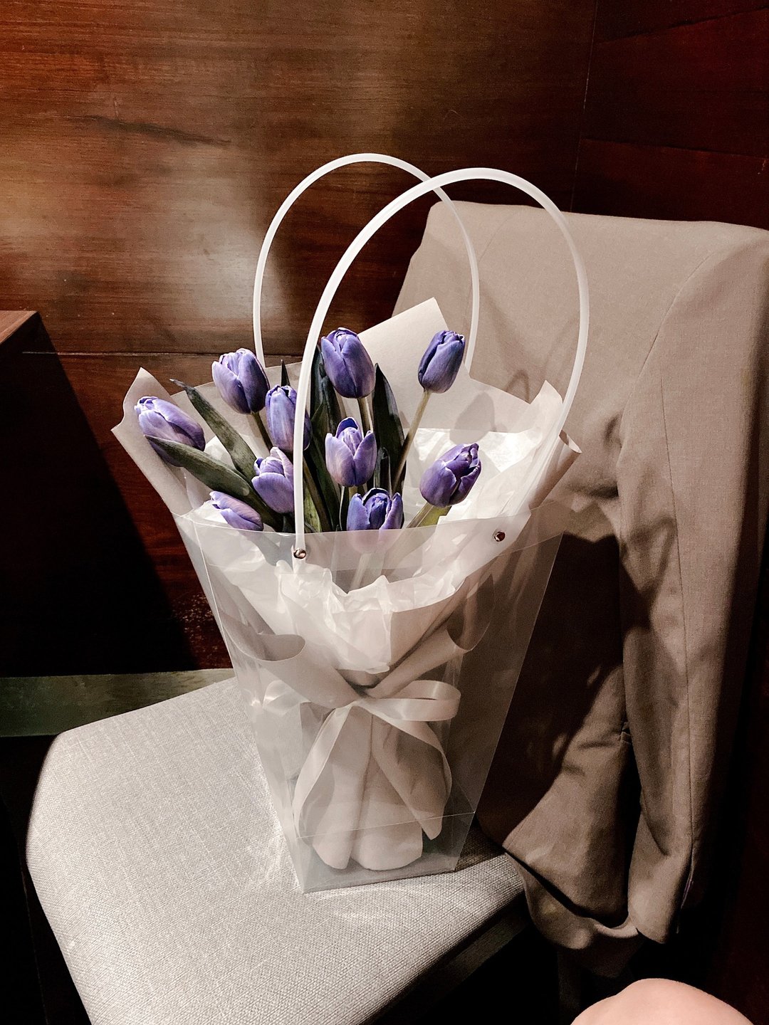 深蓝紫色郁金香鲜花束   (限双北快递 - 植栽/盆栽 - 植物．花 