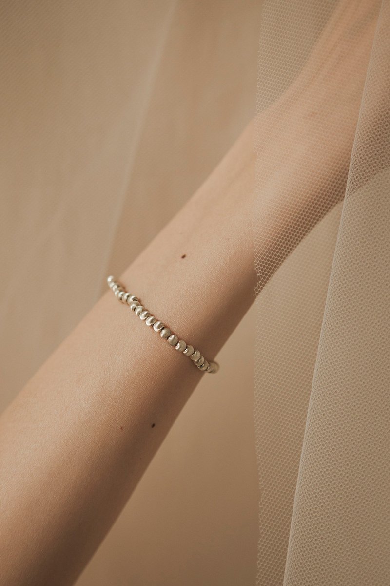 CYH-哈妹订制款-银珠手环 - 手链/手环 - 水晶 银色