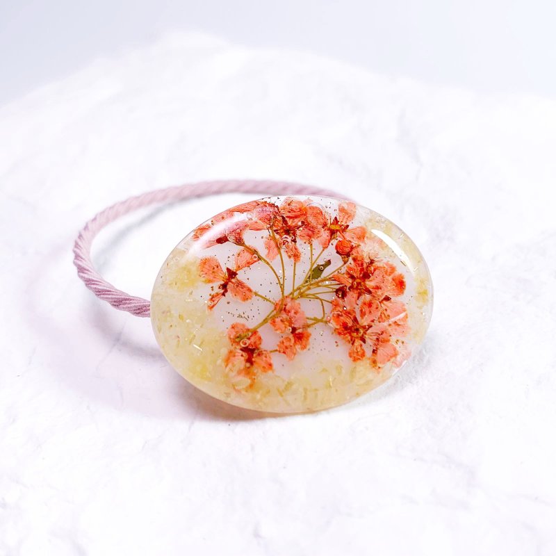 压花树脂饰物|永生花饰物|干花饰物|手作饰物|真花饰物|真花饰品| - 发饰 - 植物．花 粉红色