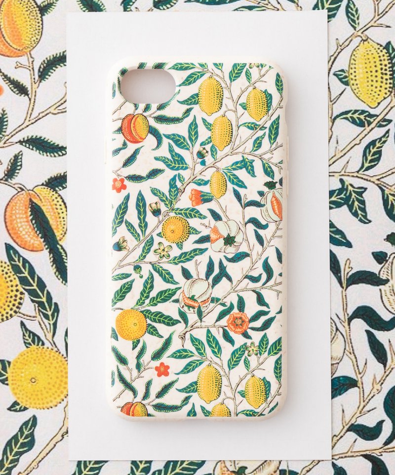 威廉莫里斯设计iPhoneSE/7/8 PBAT生物可分解环保手机壳 石榴 - 手机壳/手机套 - 环保材料 多色