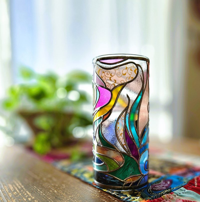 经典再现・玻璃圆形花瓶“精灵之森” - 花瓶/陶器 - 玻璃 蓝色