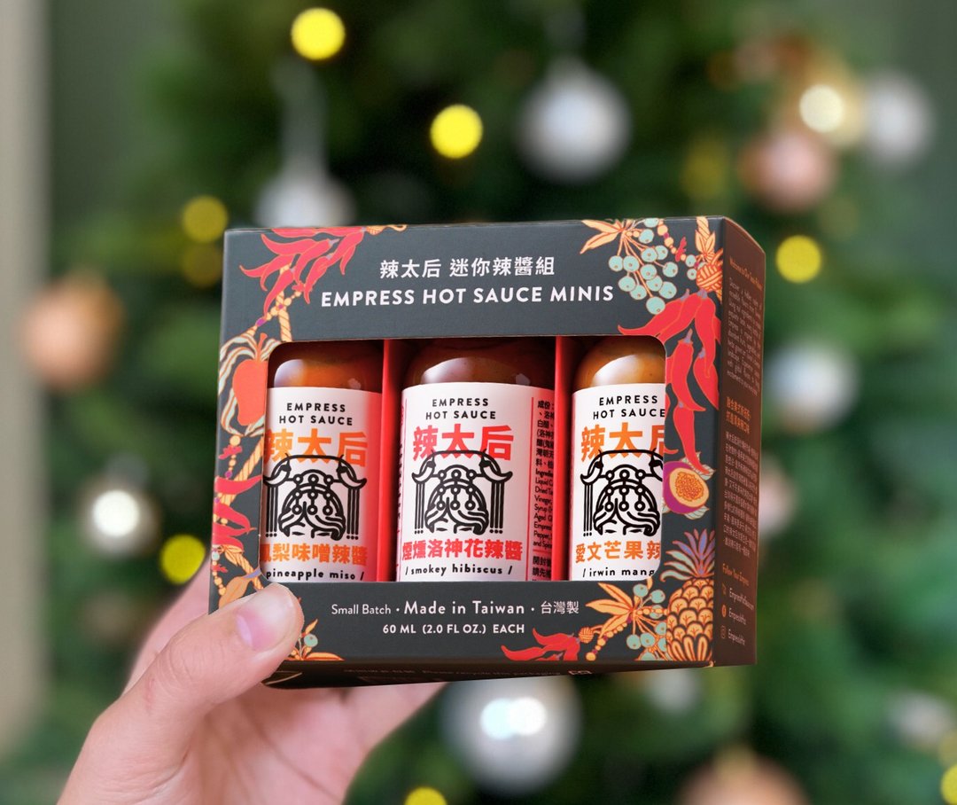 【送礼首选】小辣迷你辣酱组 凤梨味噌、烟熏洛神、爱文芒果 - 酱料/调味料 - 玻璃 多色