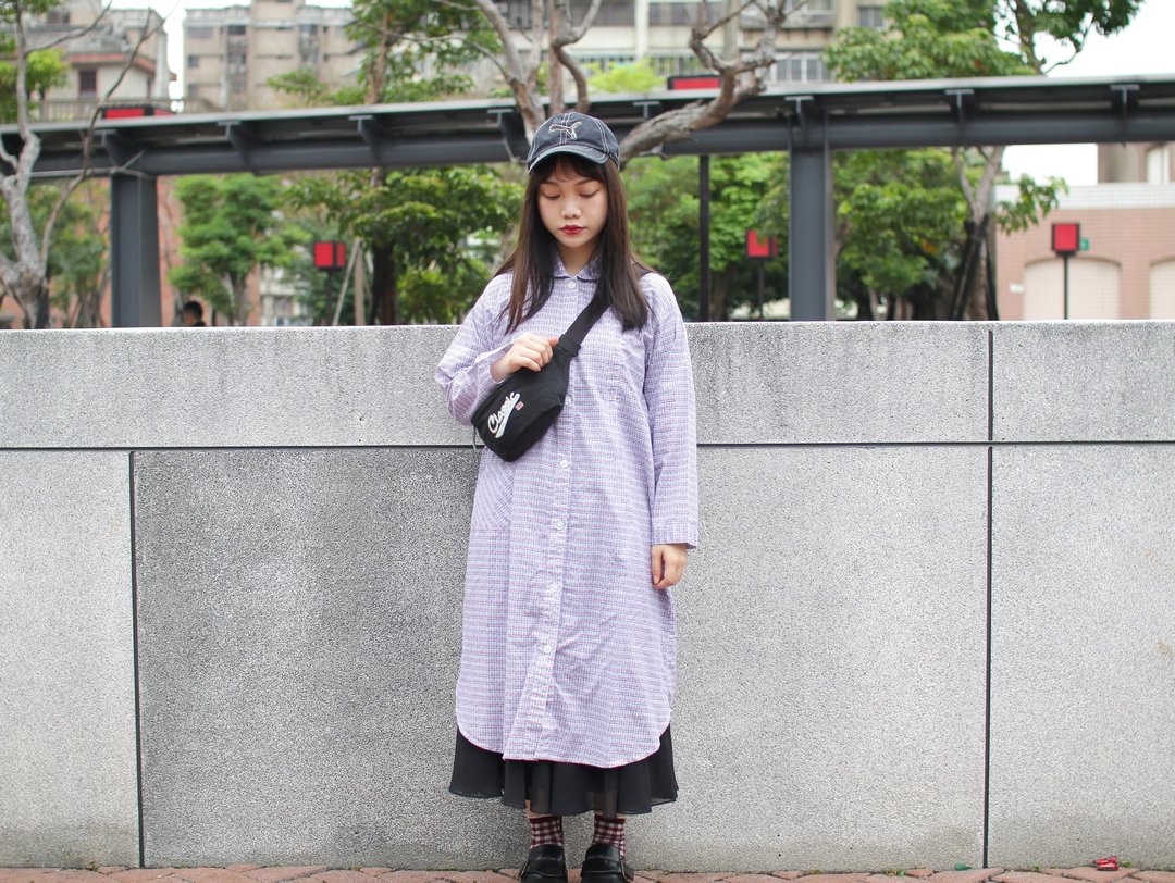 Back to Green::长版格纹衬衫两穿 清新格纹 //vintage shirt - 女装衬衫 - 棉 