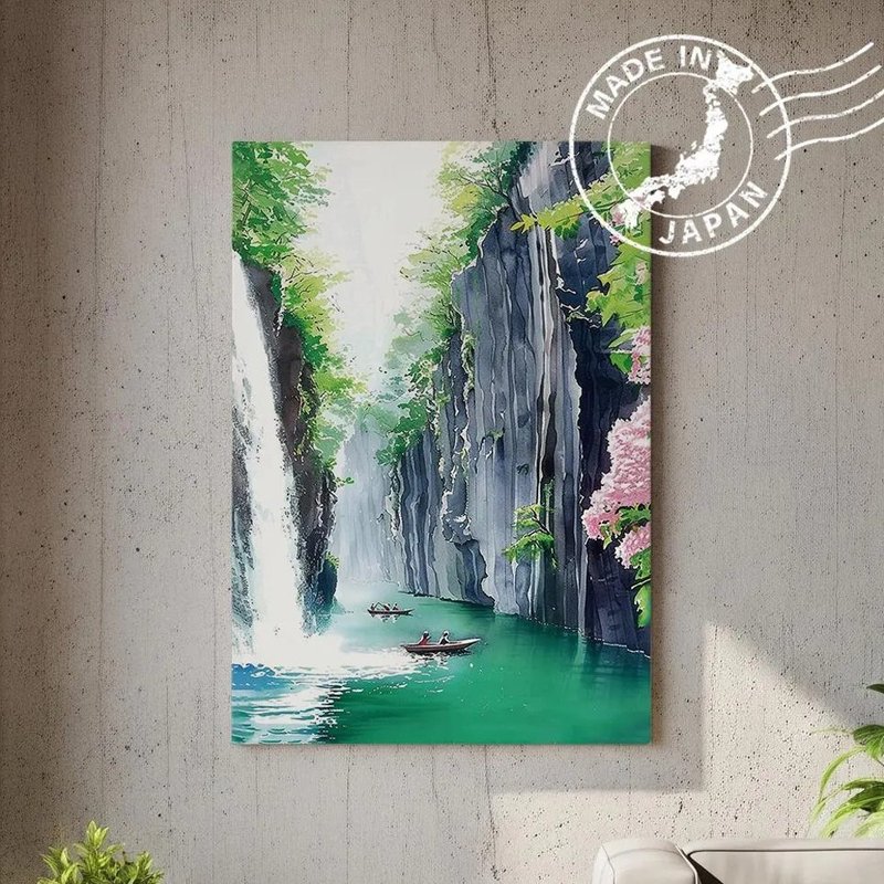 日本制帆布画・高千穗峡、宫崎・日本风景・送礼、摆设、装饰 - 墙贴/壁贴 - 棉．麻 