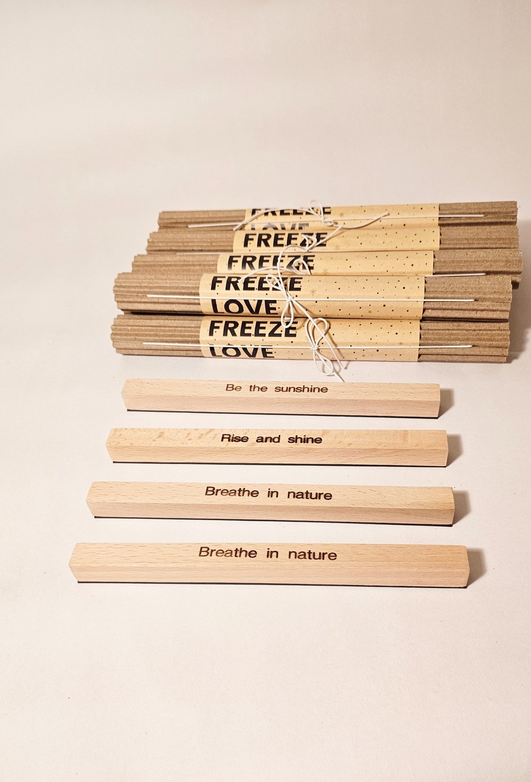 Freeze Love 榉木冰箱磁铁 - 其他 - 木头 卡其色