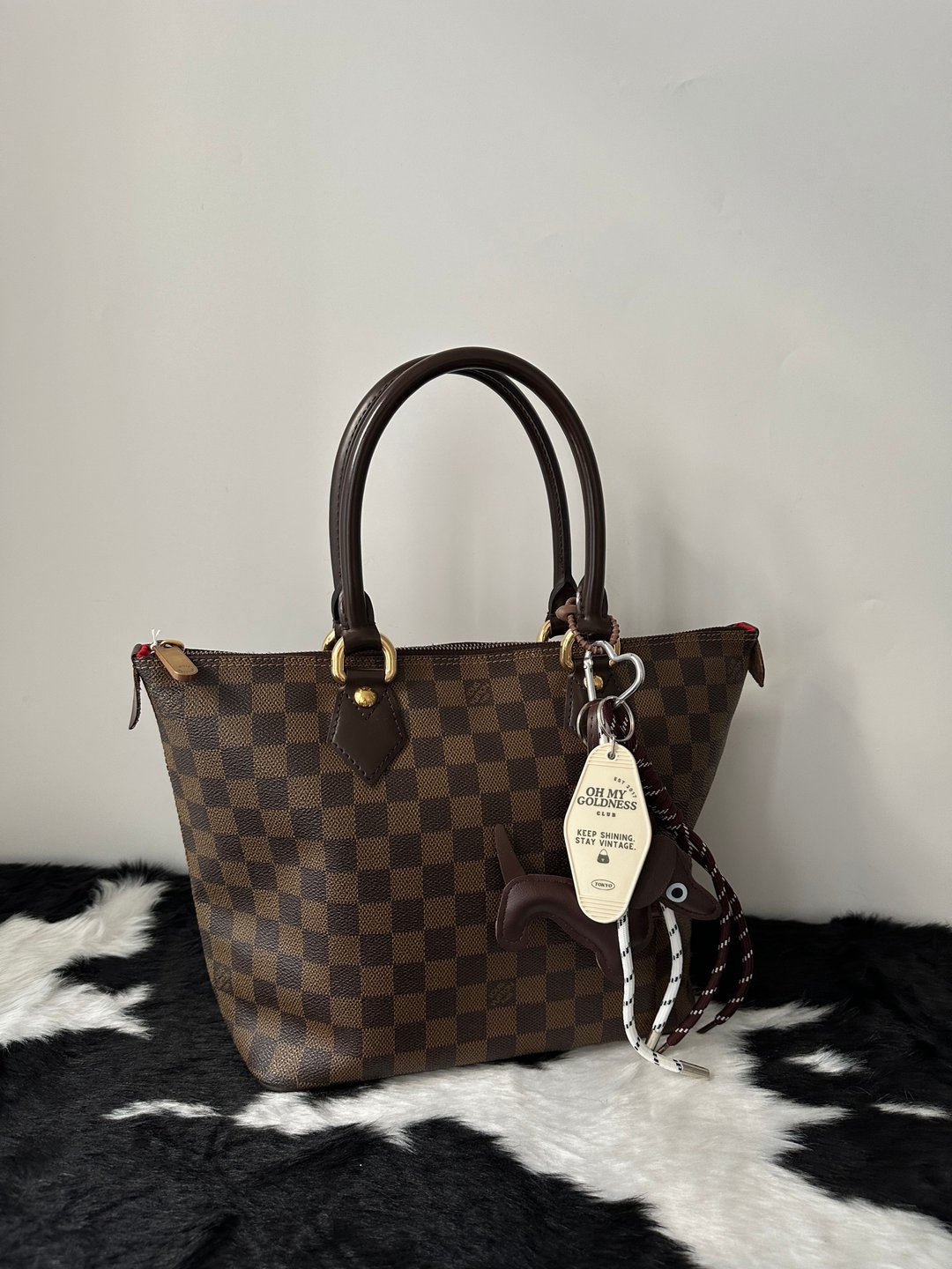 中古包 LOUIS VUITTON 路易威登 棋盘格托特包 - 手提包/手提袋 - 其他材质 咖啡色