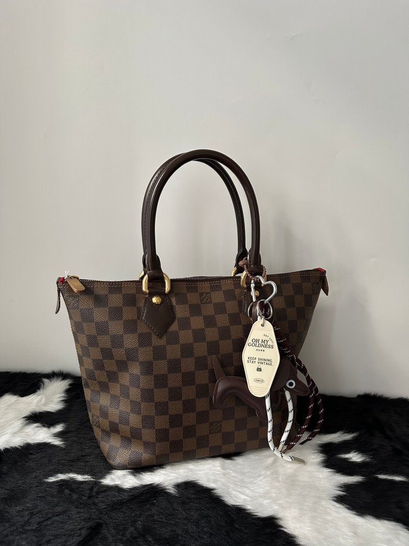 中古包 LOUIS VUITTON 路易威登 棋盘格托特包 - 手提包/手提袋 - 其他材质 咖啡色
