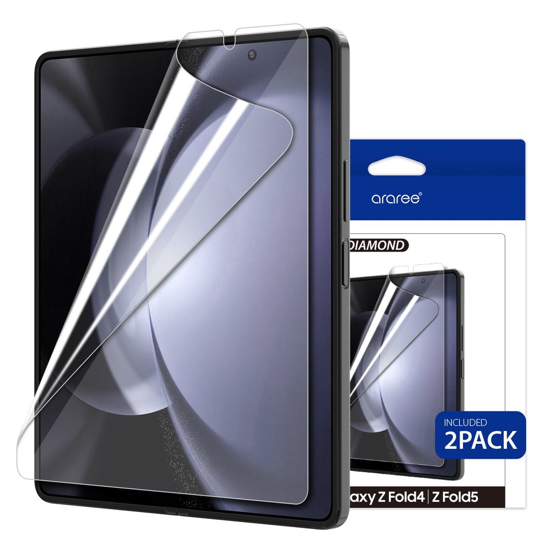 araree - Samsung Galaxy Z FOLD 5 Pure Diamond 屏幕保护贴 2张 - 手机配件 - 其他材质 