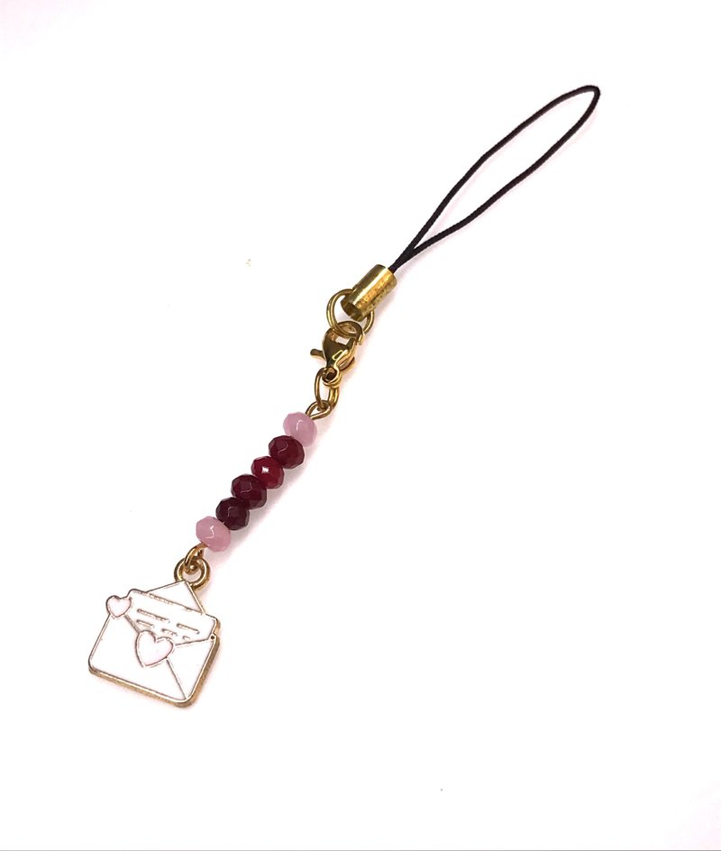 Heart mobile charm - 挂绳/吊绳 - 石头 多色