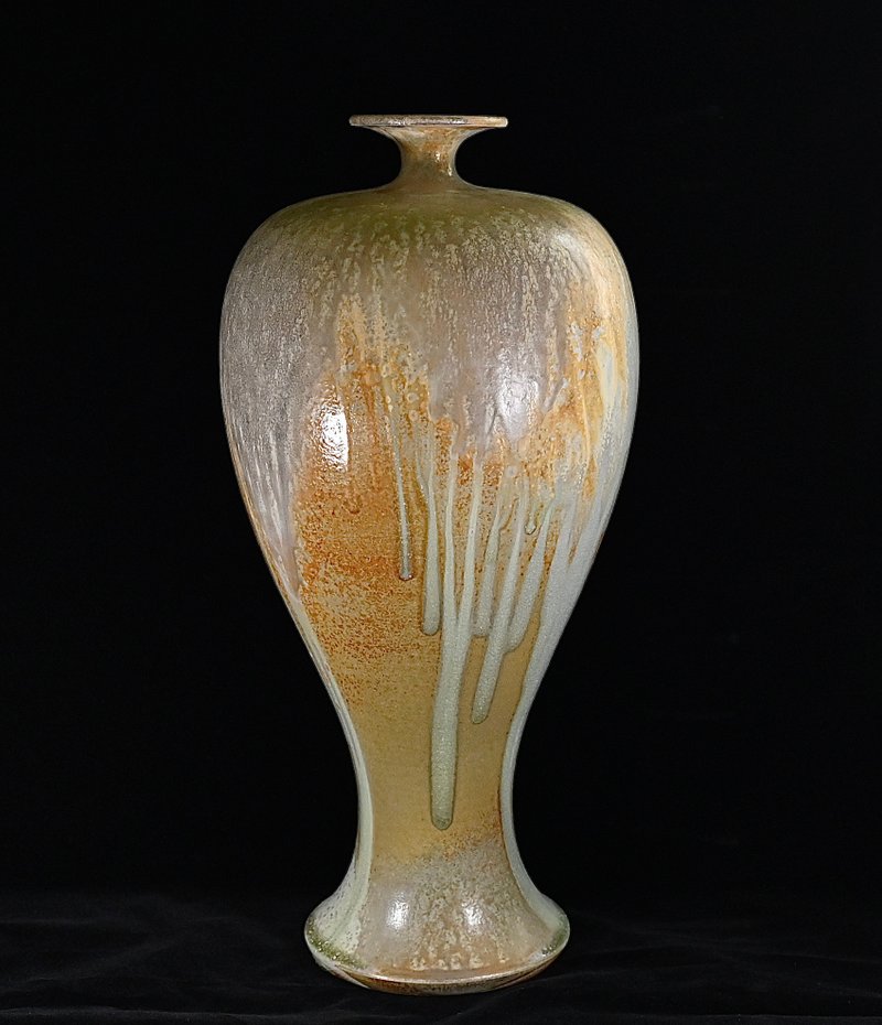 【唯一手作】柴烧上釉花器-梅瓶NT21 - 花瓶/陶器 - 其他材质 