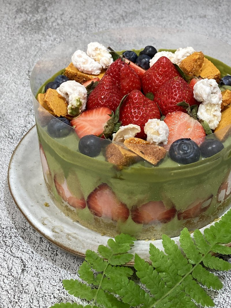 Tuxedo Cat Handmade　塔西躲猫猫 -草莓抹茶蛋糕 - 蛋糕/甜点 - 新鲜食材 