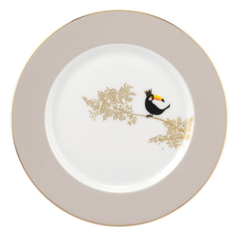 Sara Miller 皮卡迪利系列-20CM盘(大嘴鸟) - 盘子/餐盘/盘架 - 瓷 白色