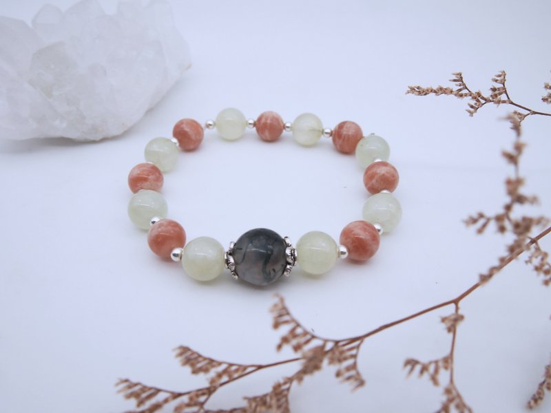 水草玛瑙绿橄榄橘月光宝石手链 - 手链/手环 - 宝石 绿色